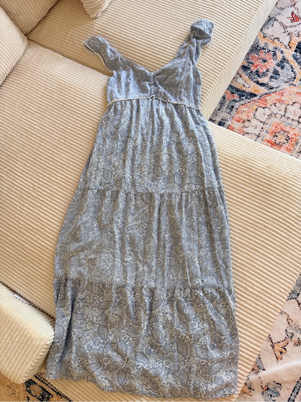 Jessica Simpson Light Blue Paisley Maxi Dress